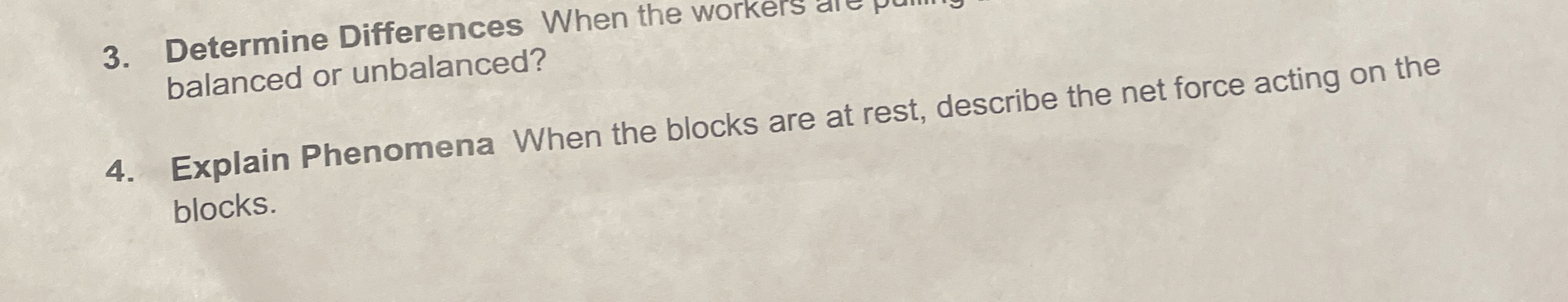 Solved Determine Differences When the workers abalanced or | Chegg.com