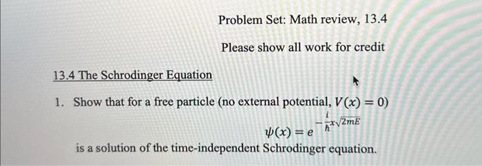 Solved Problem Set: Math review, 13.4 Please show all work | Chegg.com