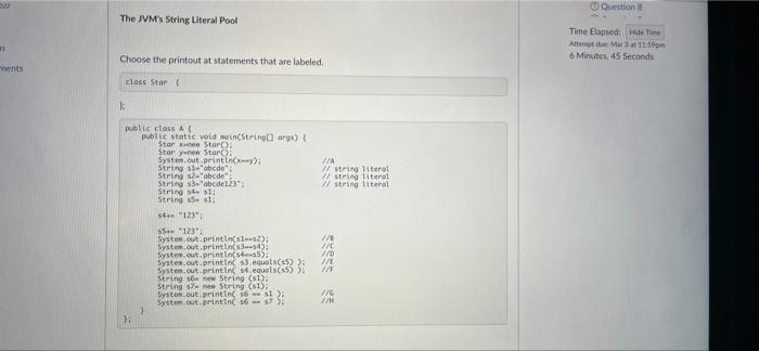 Solved Choose the printout at statements that are | Chegg.com