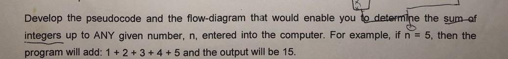 Solved Develop the pseudocode and the flow-diagram that | Chegg.com