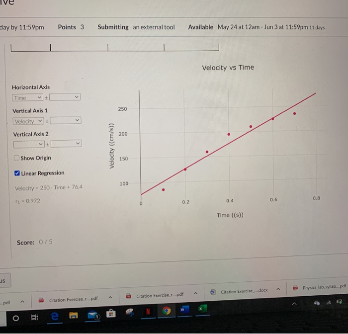 Solved I Just Need Help Determining The Terminal Velocity Chegg Com