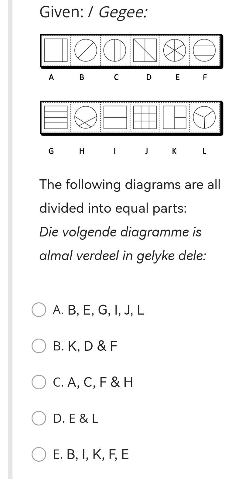 According to the SBA, Gr 2 learners must do Equal | Chegg.com