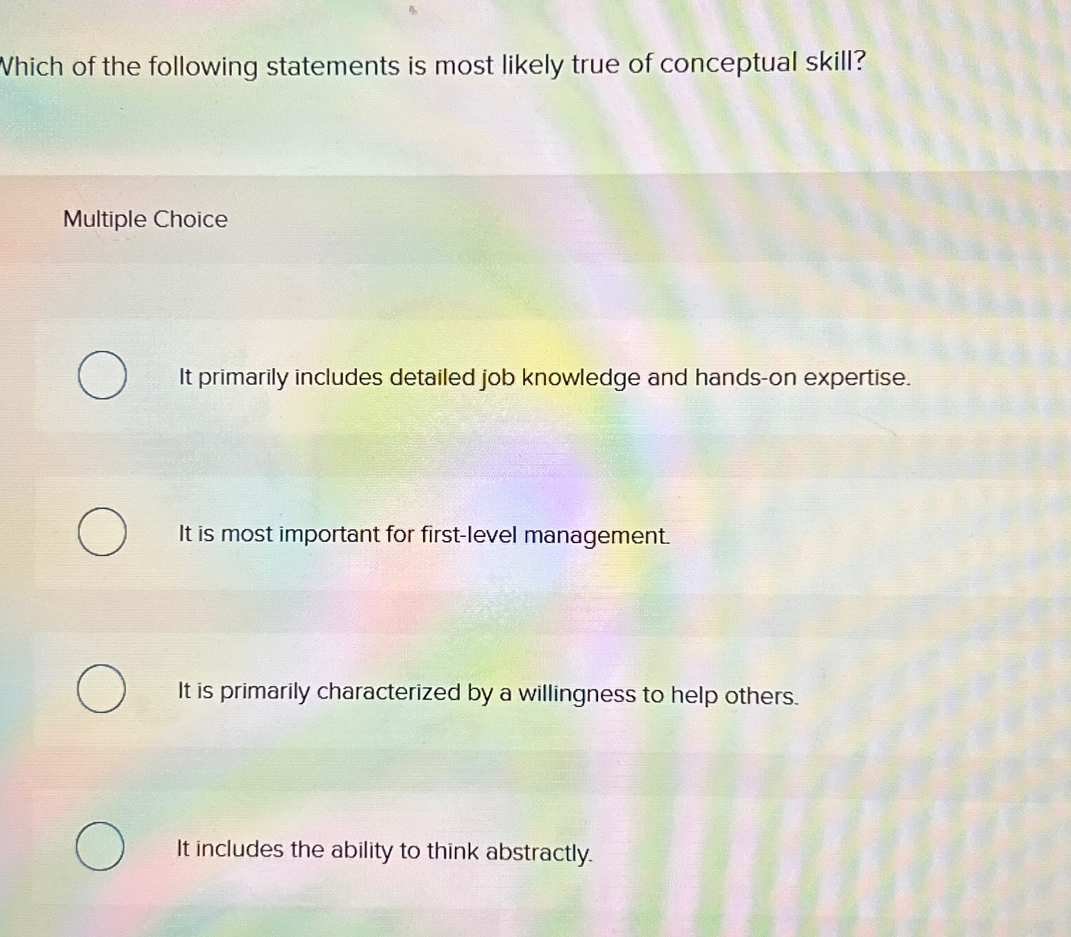 Solved Which of the following statements is most likely true | Chegg.com