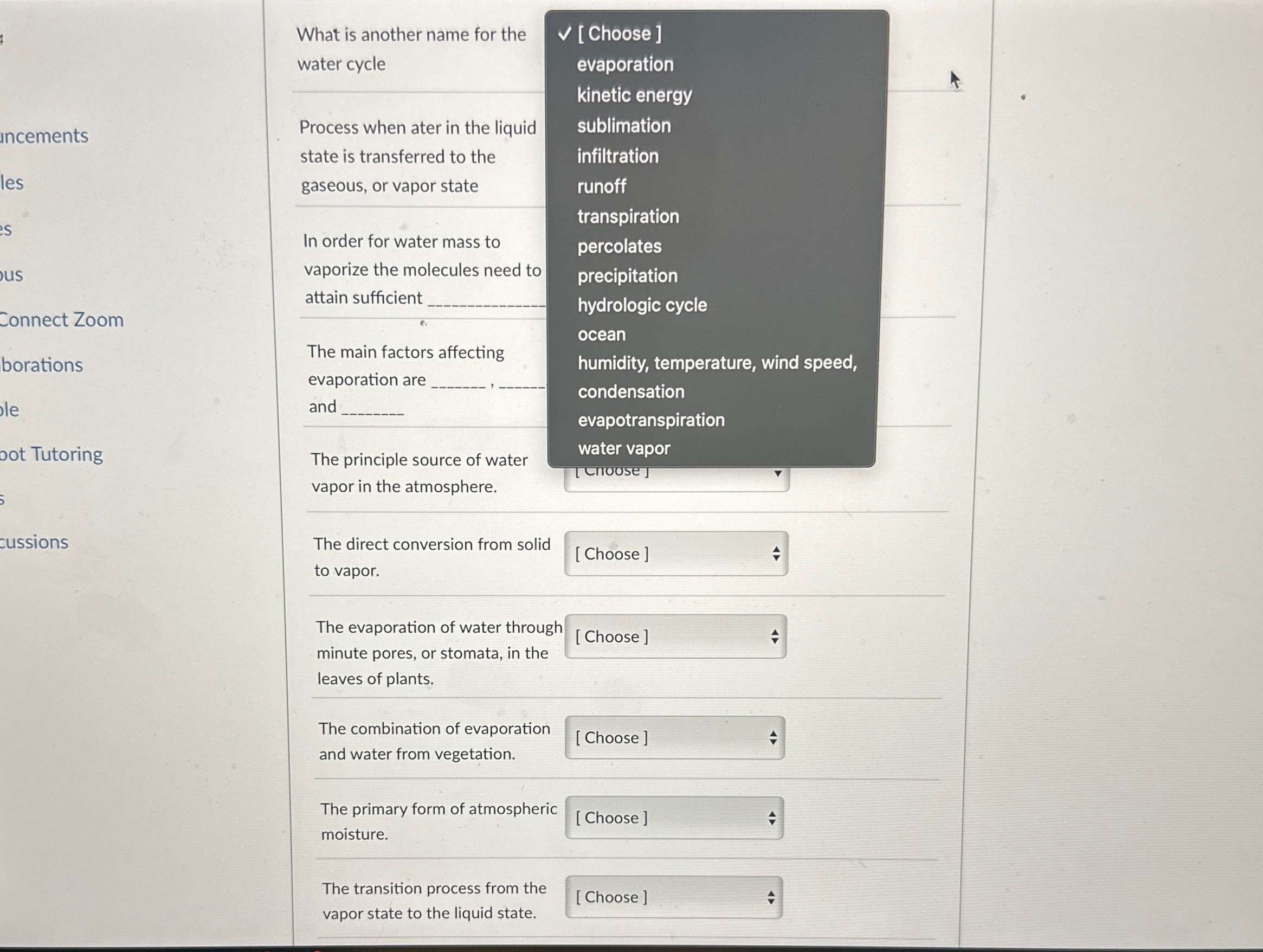 Solved What is another name for the water