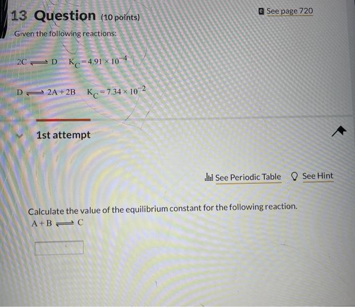 Solved e See page 720 13 Question (10 points) Given the | Chegg.com