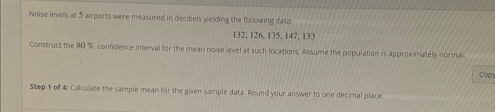 Noise levels at 5 ﻿airports were measured in decibels | Chegg.com