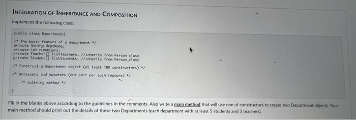 Solved Use of inheritance and composition is required and | Chegg.com