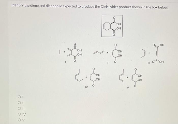 Solved Identify The Diene And Dienophile Expected To Produce 8066