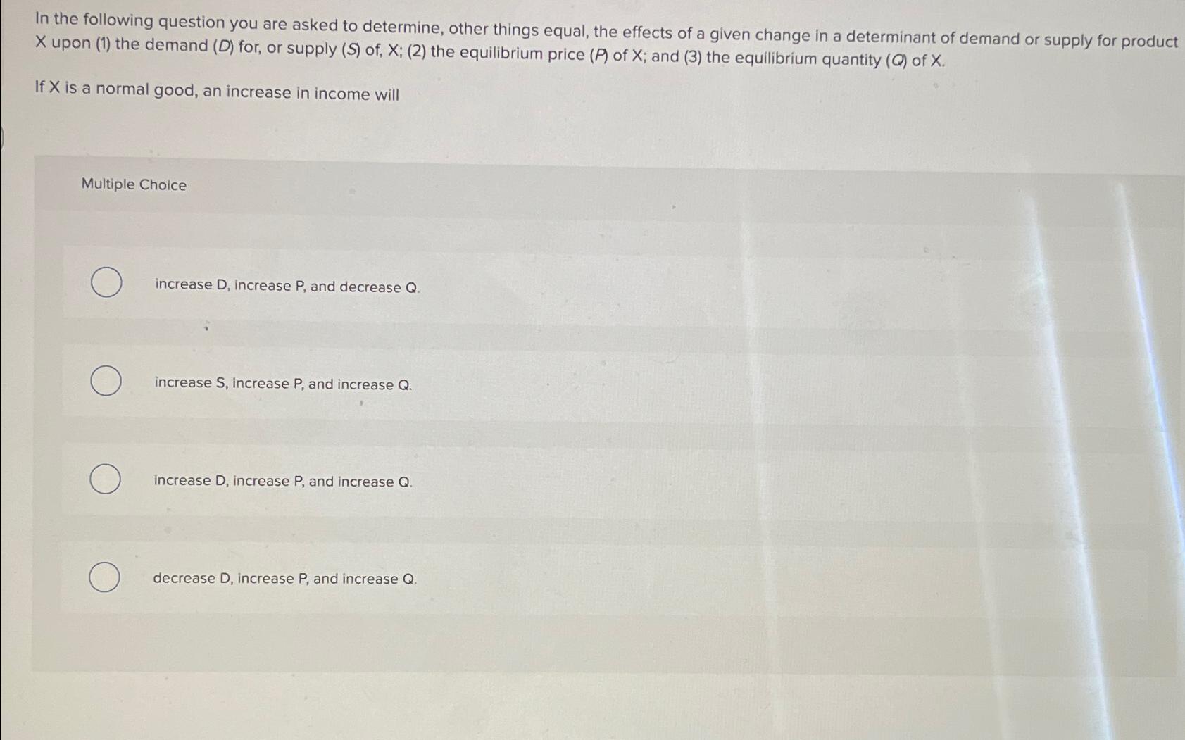 Solved In the following question you are asked to determine, | Chegg.com