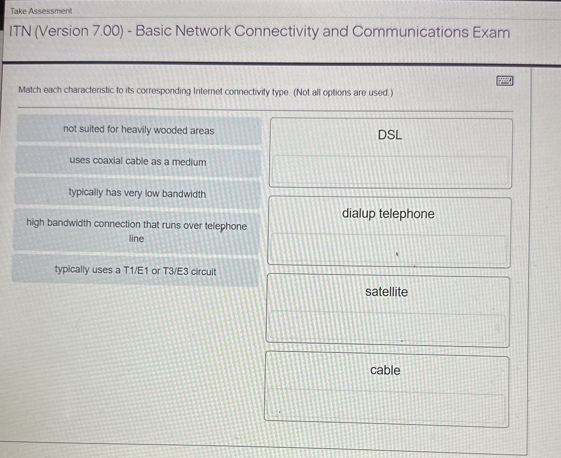 Solved Take AssessmentITN (Version 7.00) ﻿Basic Network
