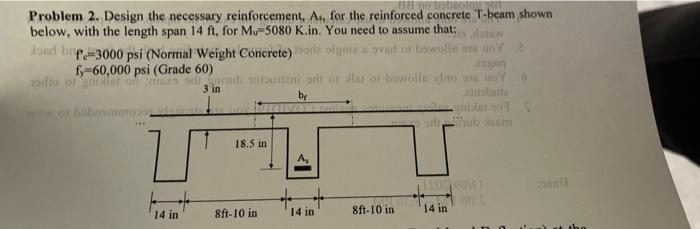 Solved Problem 2. Design The Necessary Reinforcement, A., | Chegg.com