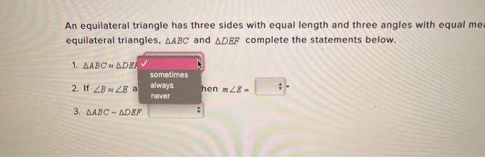 are all three sides of an equilateral triangle equal