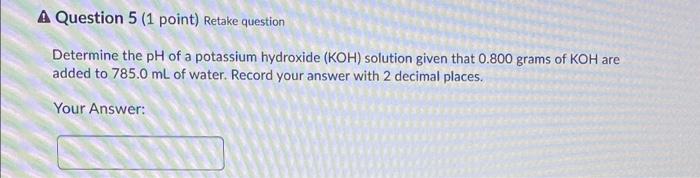 Potassium Hydroxide (KOH) Solution