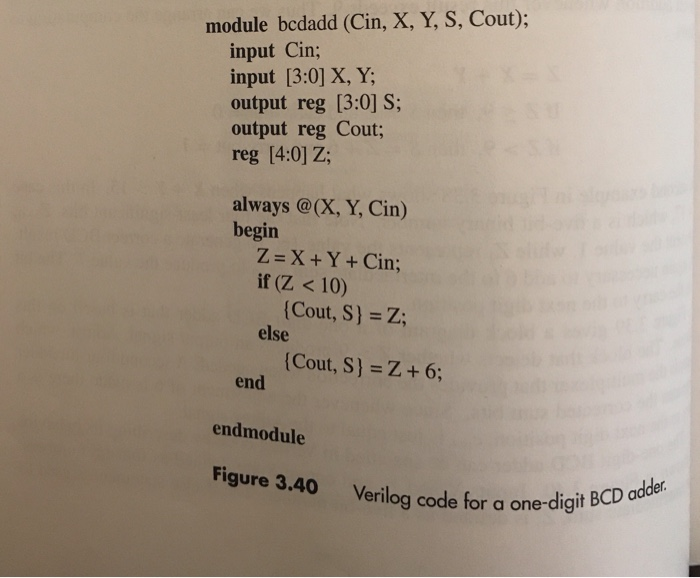 Solved A Single Digit BCD Adder Is Shown In Figure 3.39 And | Chegg.com