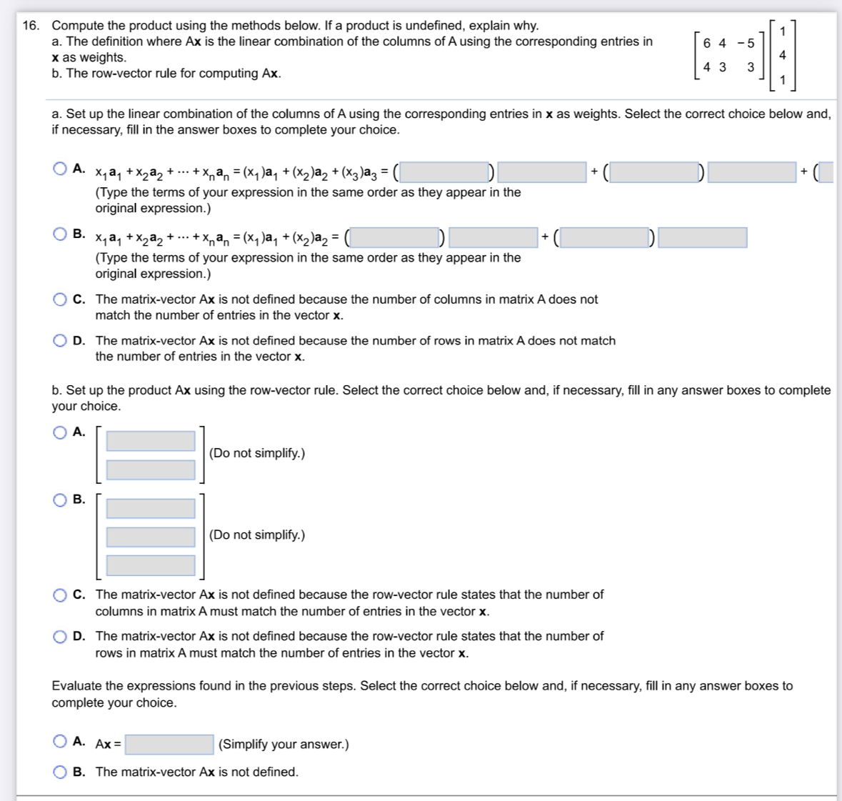 Solved Compute the product using the methods below. If a | Chegg.com