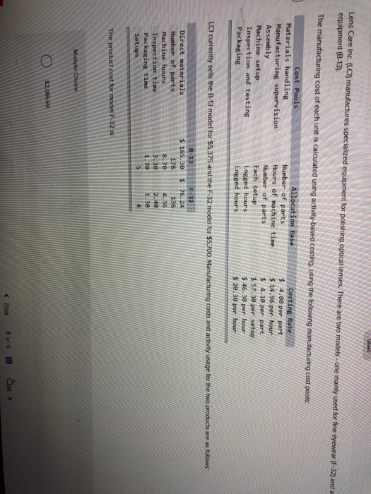 Solved Lens Care Inc. (LCI) manufactures specialized