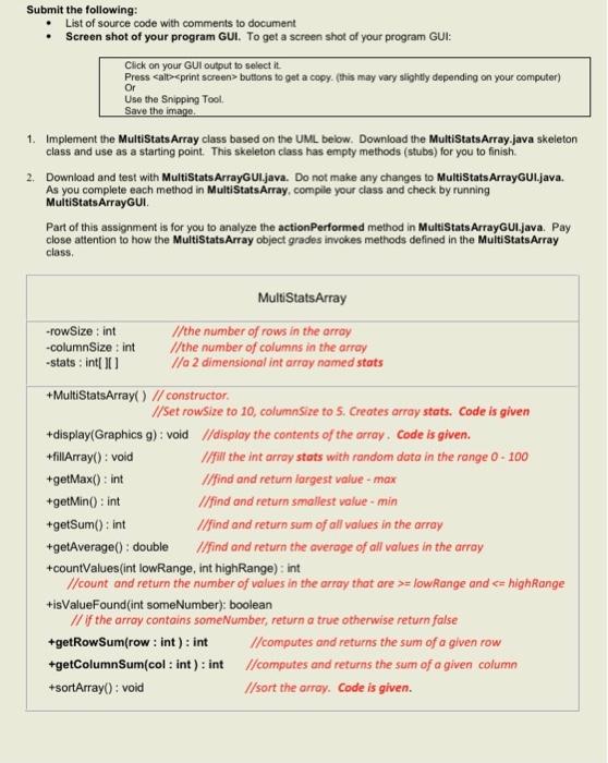 Solved Submit the following: List of source code with | Chegg.com