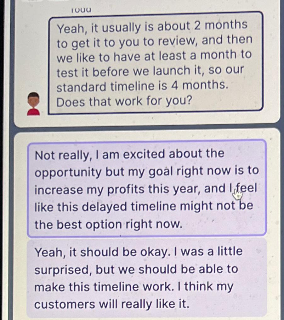 Solved Yeah, it usually is about 2 ﻿months to get it to you | Chegg.com