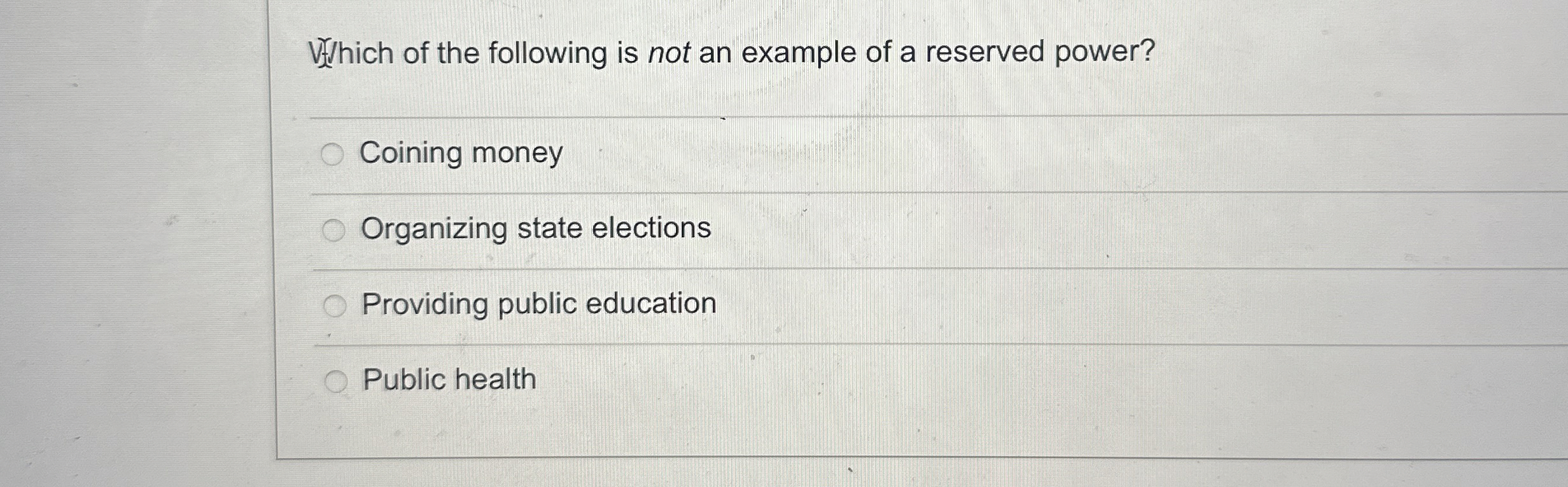 Solved Which of the following is not an example of a | Chegg.com