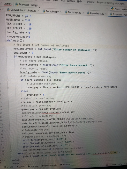 Solved what is wrong eith my program that it is not running? | Chegg.com