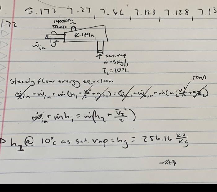 Solved Refrigerant 134a Enters A Compressor With A Mass Flow | Chegg.com