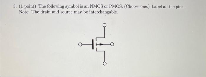 PMOS Symbol