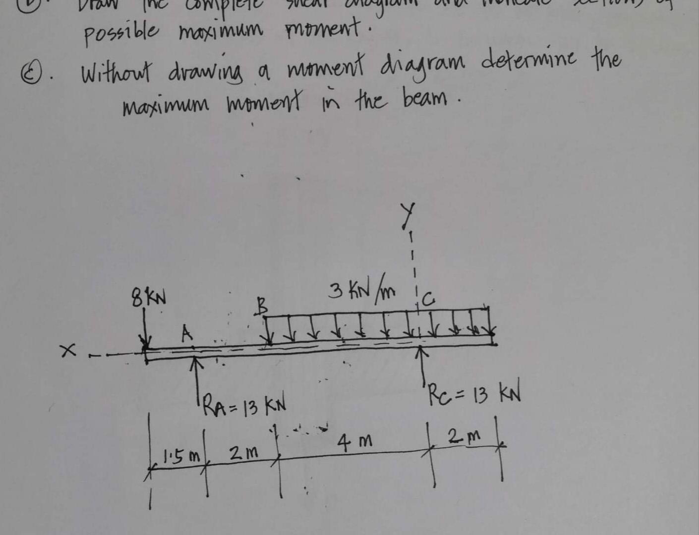 Solved We Complete Possible Maximum Moment. 6. Without | Chegg.com