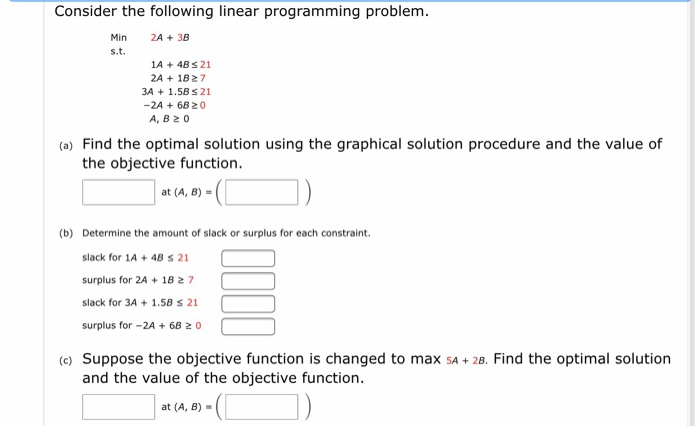 Solved Consider the following linear programming problem. | Chegg.com