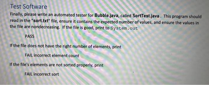 Solved Bubble Sort The Lab19 directory in the Courselnfo | Chegg.com