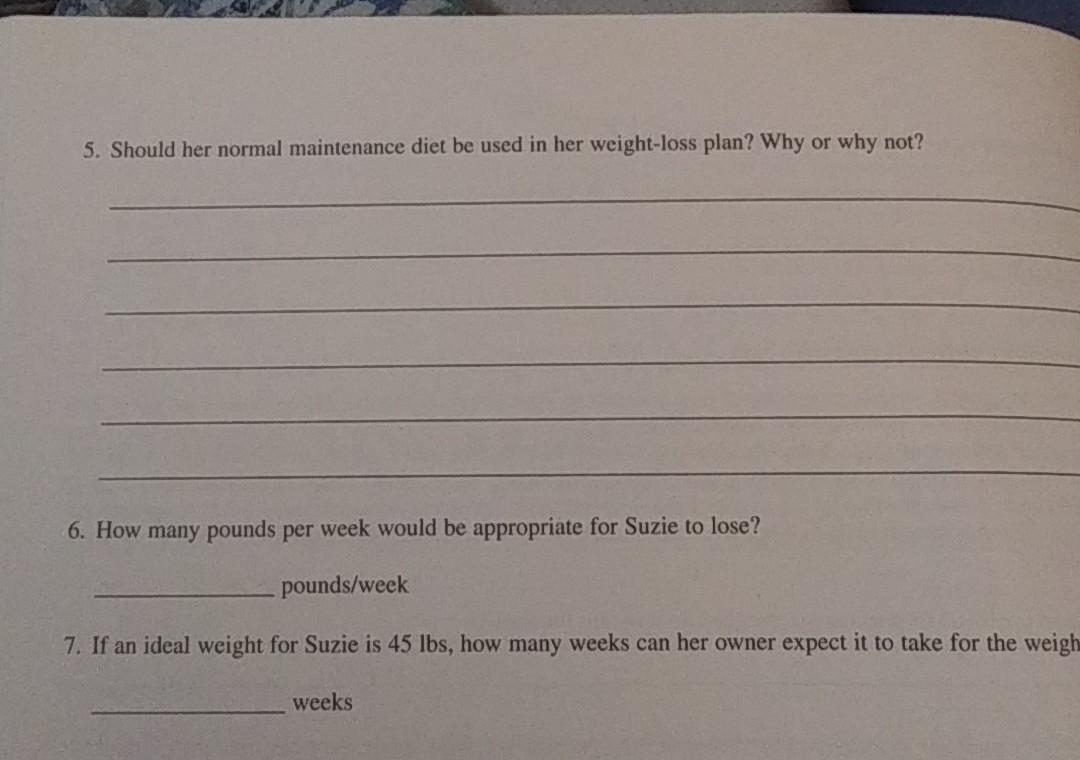 exercise 9.8 case study #1 weight loss