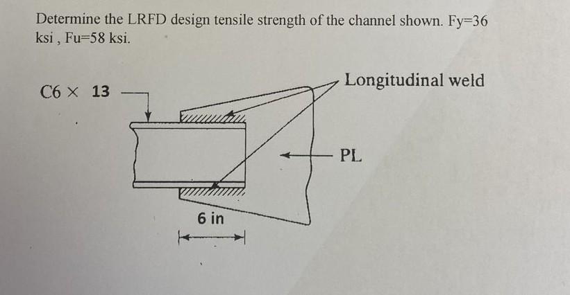 Solved Determine The LRFD Design Tensile Strength Of The | Chegg.com