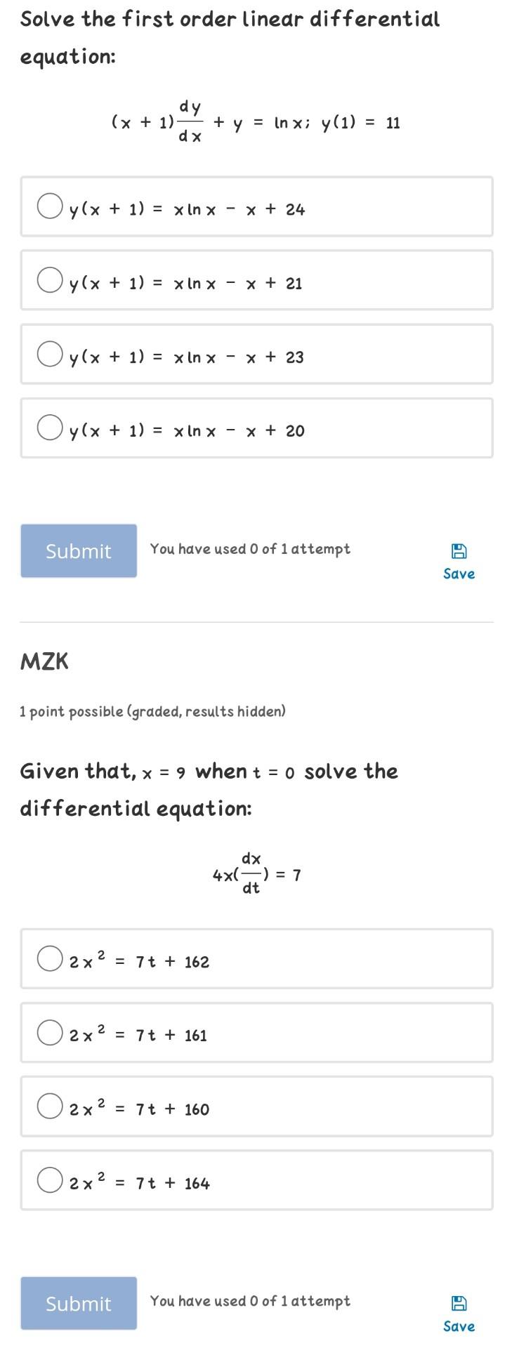 Solved Solve the first order linear differential equation: | Chegg.com