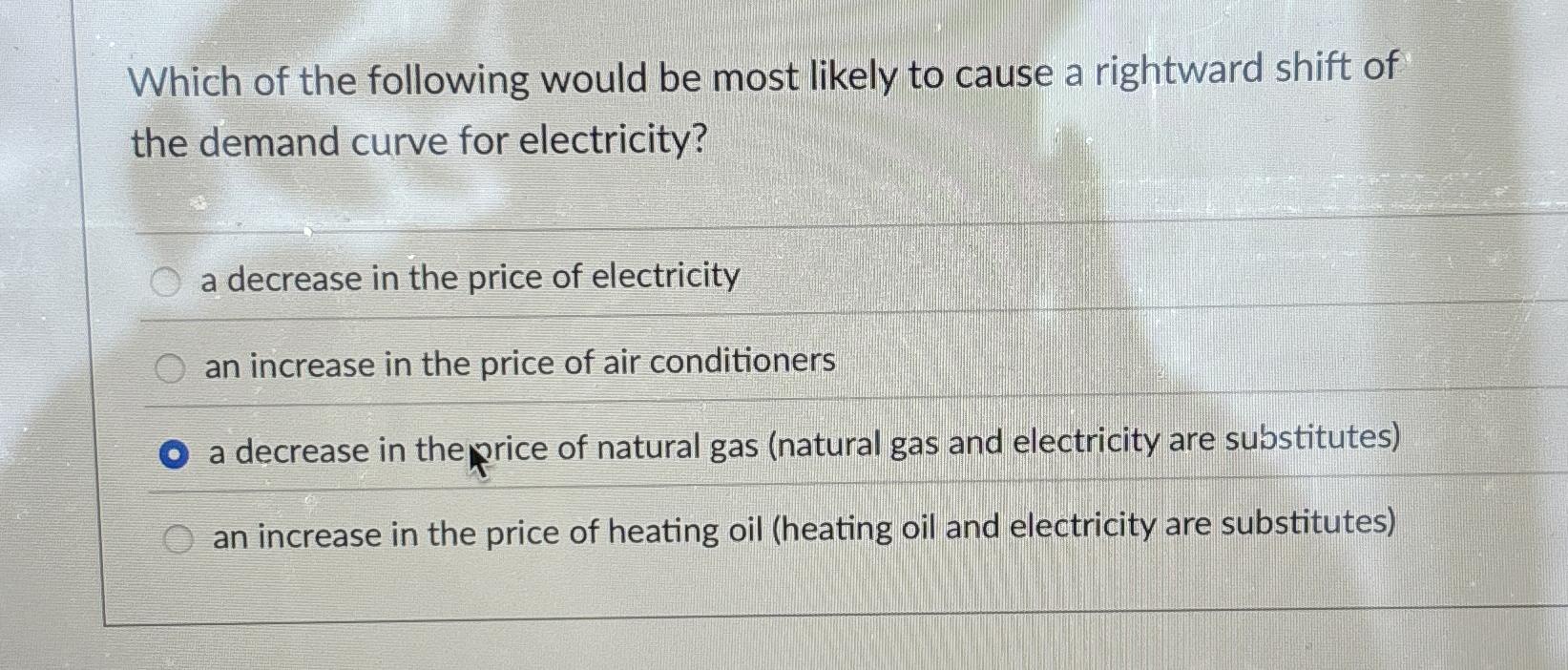 Solved Which of the following would be most likely to cause | Chegg.com