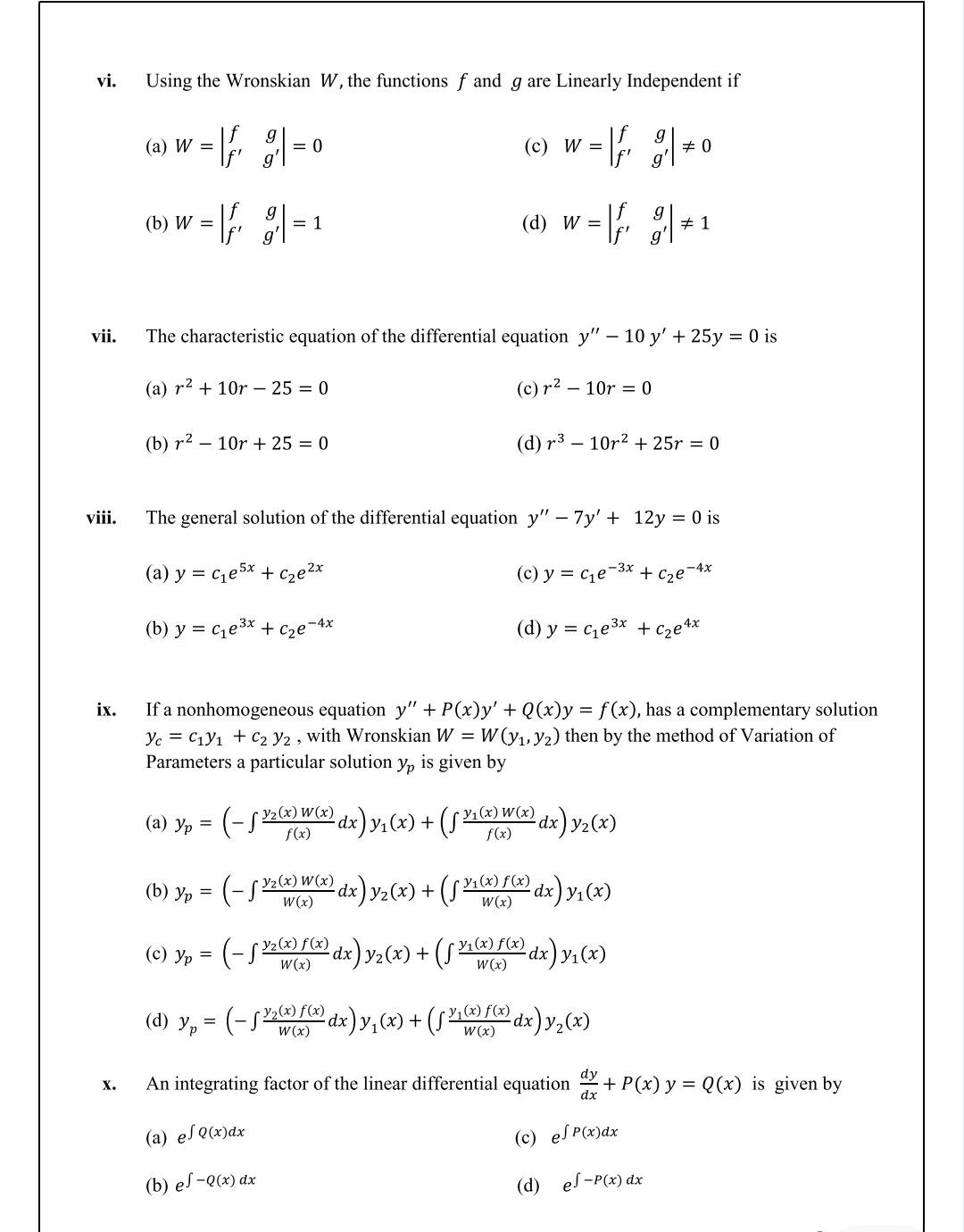 Solved course is(Differential Equations&Linear Algebra) The | Chegg.com