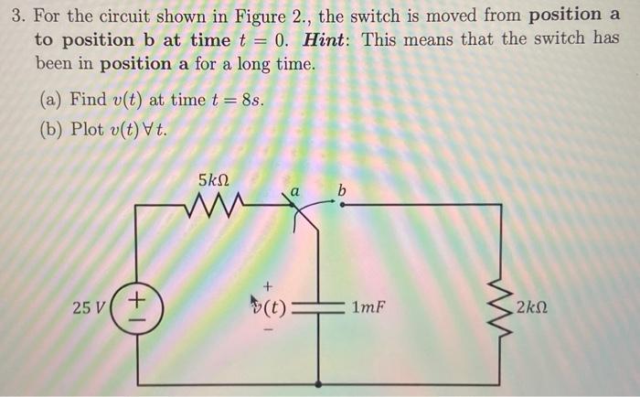 Solved For the circuit shown in Figure 2., the switch is | Chegg.com