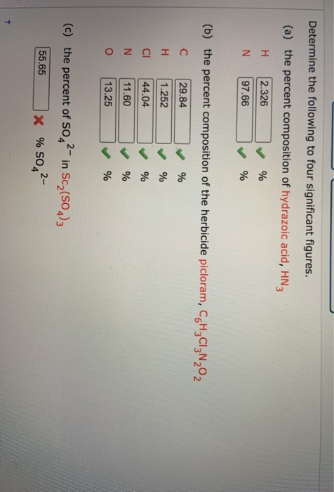 Solved Determine the following to four significant figures. | Chegg.com
