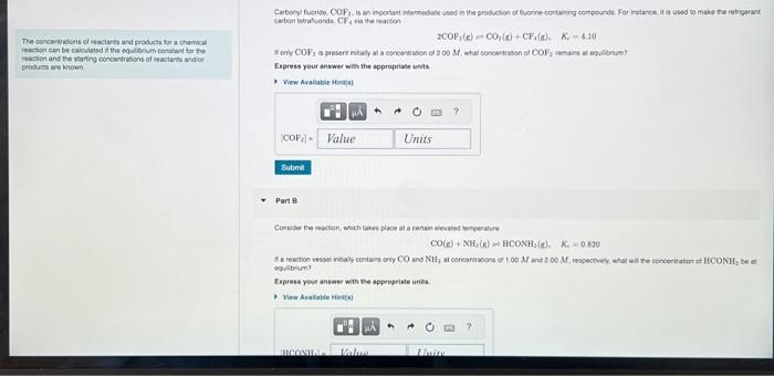 Solved rekcher can be calculated the equibium conatant tor | Chegg.com