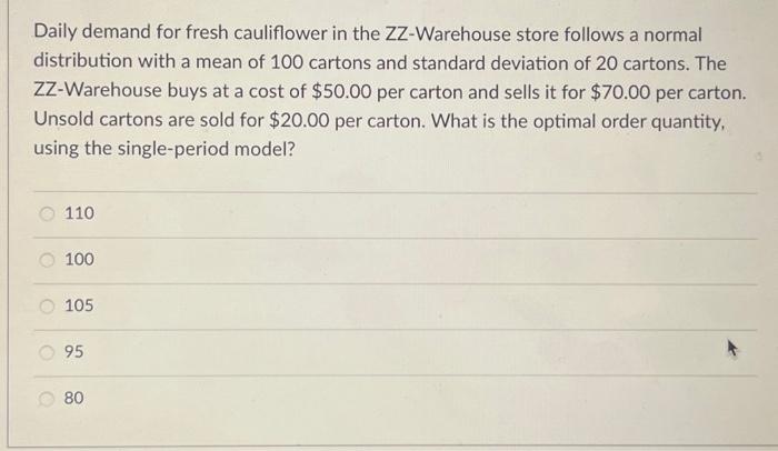 Solved Using the fixed-order-quantity model, which of the | Chegg.com
