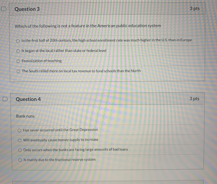 Solved Question 3 3 pts Which of the following is not a | Chegg.com