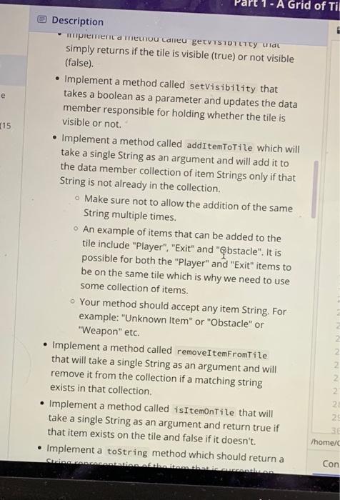 The printGrid() method ( 8 Points): The print Grid | Chegg.com
