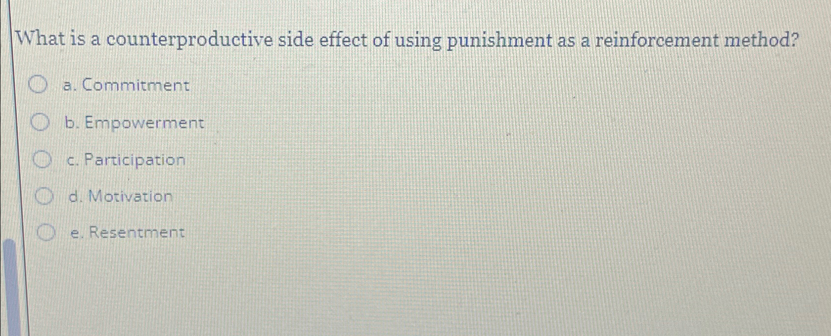 Solved What is a counterproductive side effect of using | Chegg.com