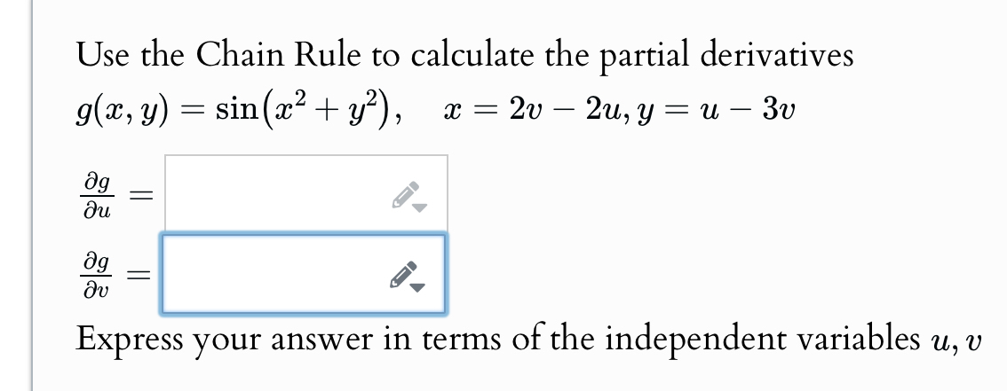 Solved Use the Chain Rule to calculate the partial | Chegg.com
