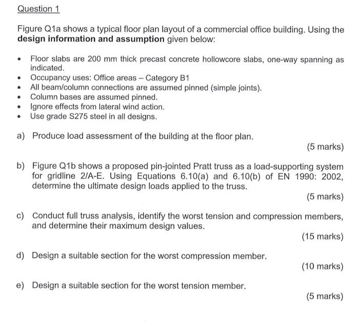 Question 1 Figure Q1a shows a typical floor plan | Chegg.com