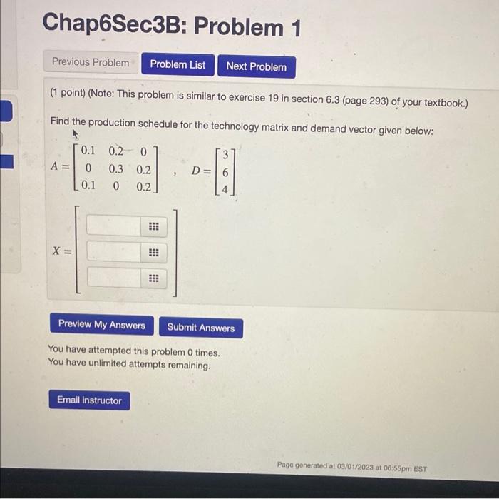 Solved (1 point) (Note: This problem is similar to exercise | Chegg.com