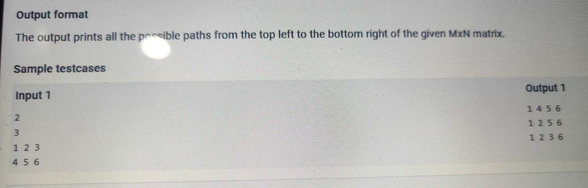 Solved You are given a matrix with M rows and N columns. | Chegg.com