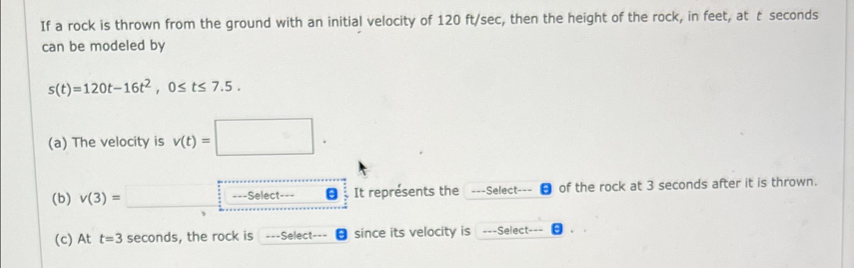 Solved If a rock is thrown from the ground with an initial | Chegg.com