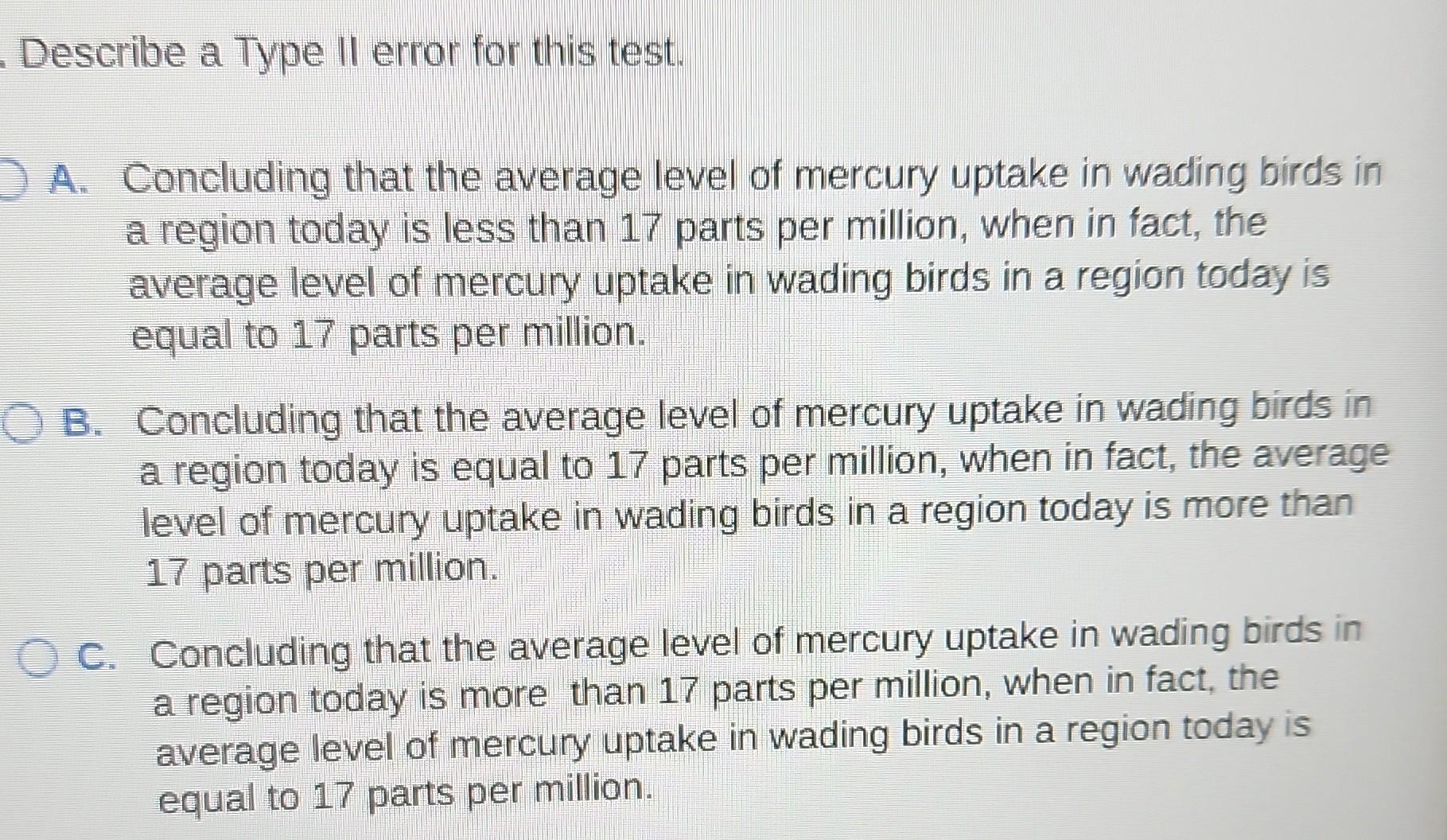 Solved B. Describe A Type I Error For This Test. A. | Chegg.com