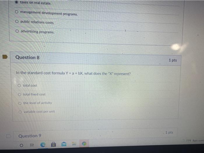 Solved Taxes On Real Estate Management Development Chegg
