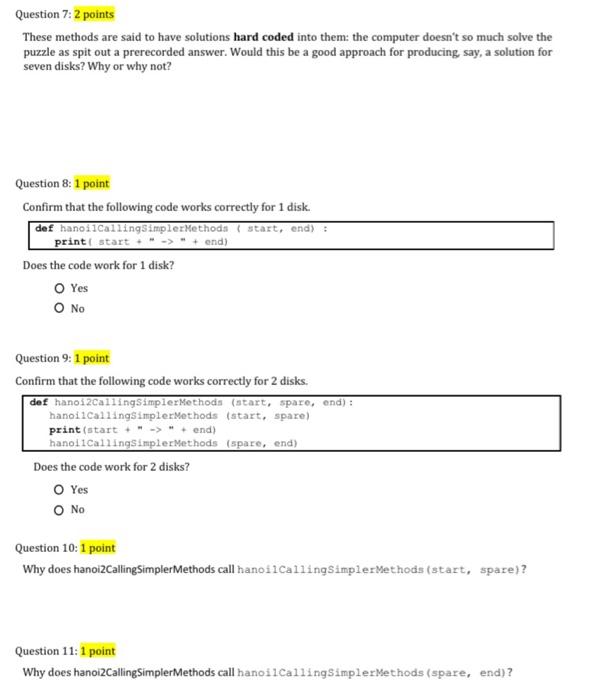 Solved Question 7:2 points These methods are said to have | Chegg.com