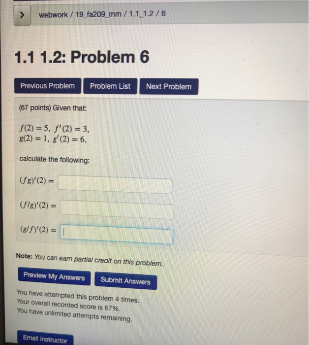 Solved webwork / 19_fa209_mm/1.1 1.2/6 1.1 1.2: Problem 6 | Chegg.com
